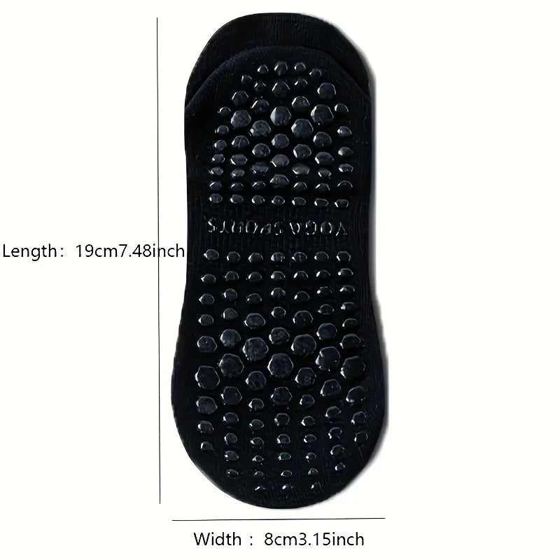 3 Pairs Grip Pilates Socks for Women Yoga Athletic Socks for Barre Ballet Barefoot Workout