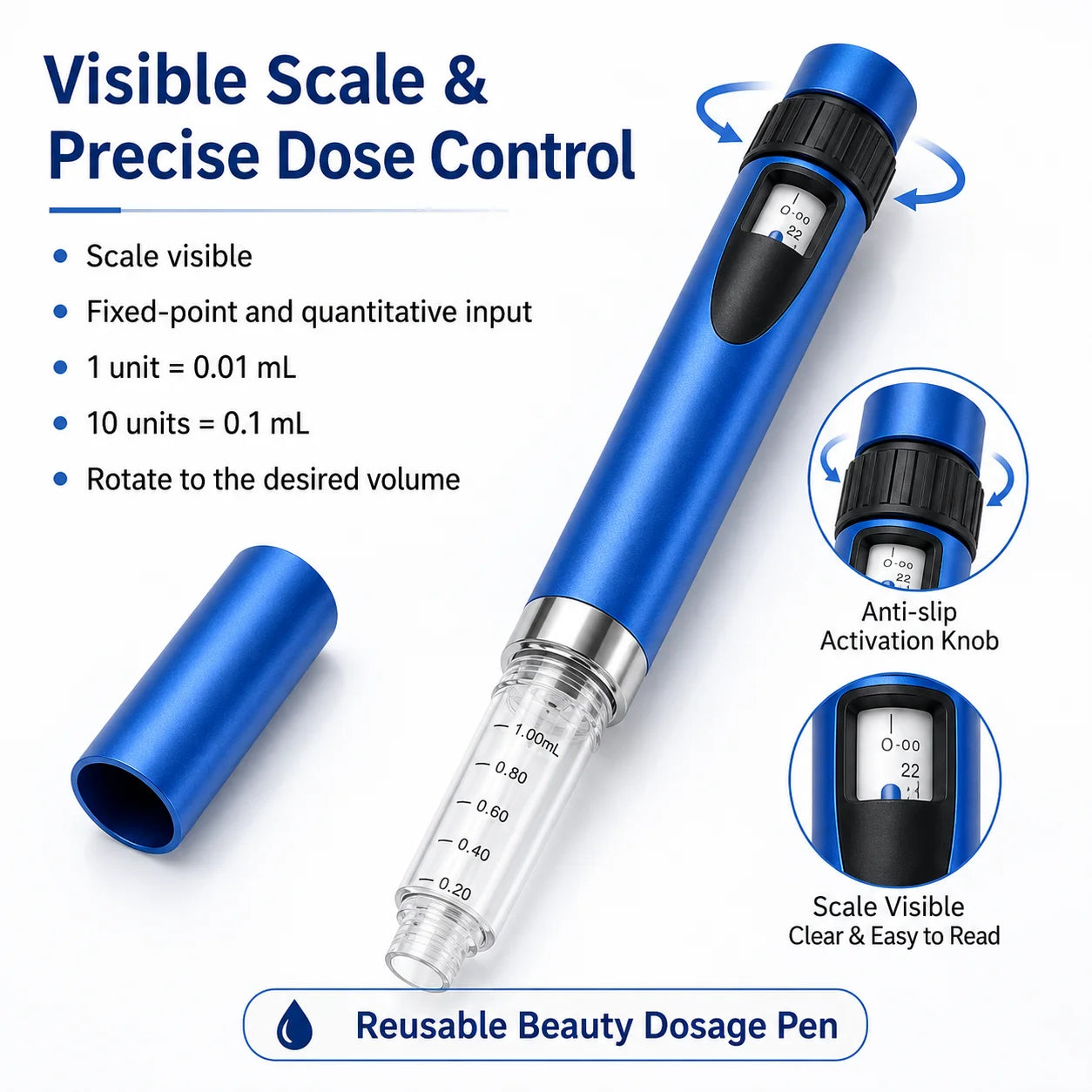 Reusable Magic Pen V2 Peptide Beauty Injector Pen Various Colors Available Precise Dosing Design Anti-Wrinkle Beauty Pen