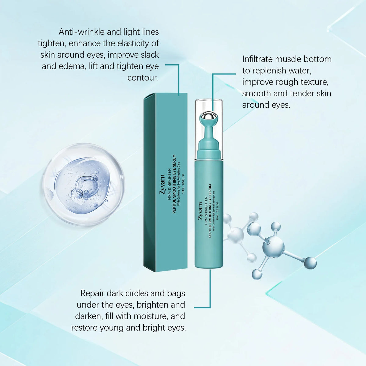 TFAR™ Peptide Revive Eye Serum — Cooling Massage Roller