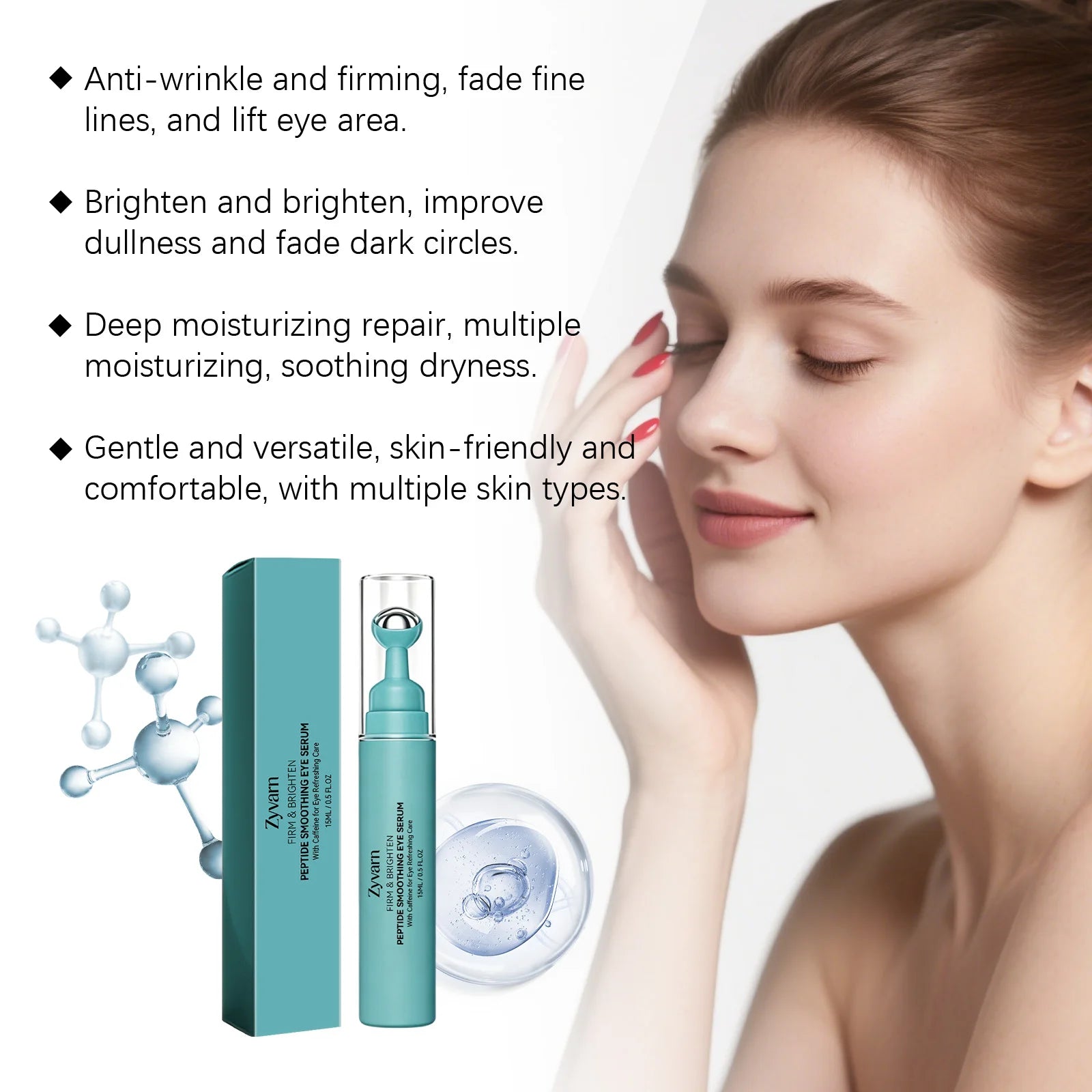 TFAR™ Peptide Revive Eye Serum — Cooling Massage Roller